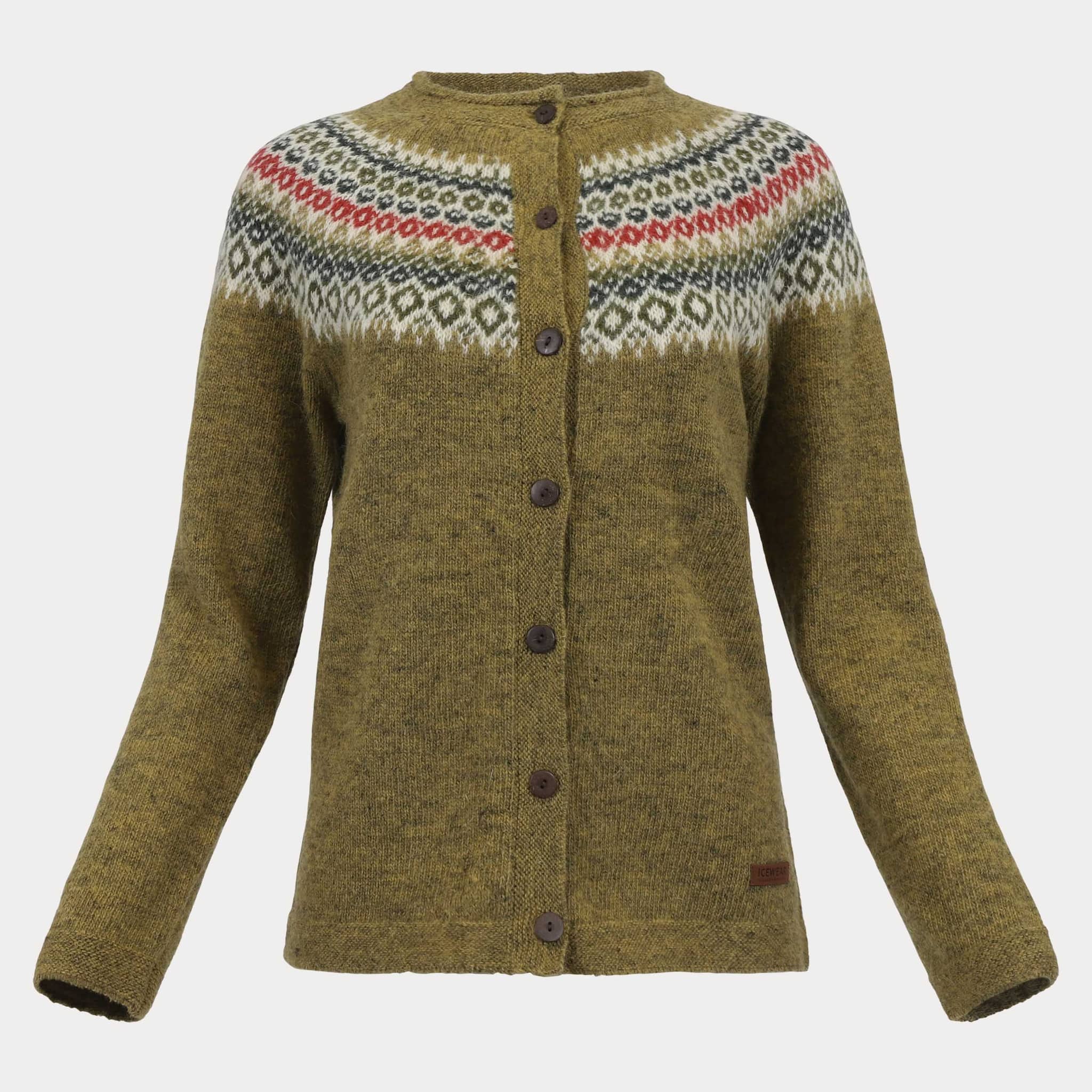 FAGRADALSFJALL hneppt íslensk ullarpeysa